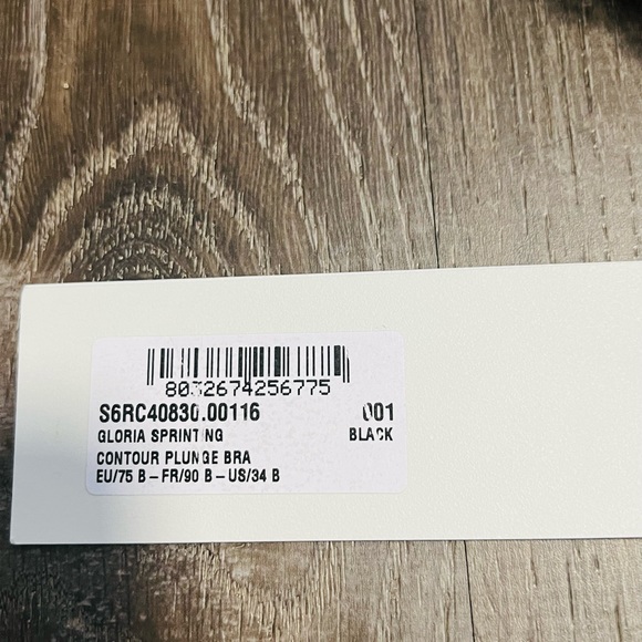 STELLA MCCARTNEY**Underwired Silk Black Bra 34B + Thong Sm.**$280 - Picture 9 of 9